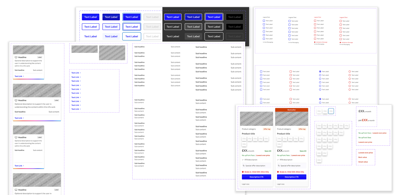 Examples of Sky components